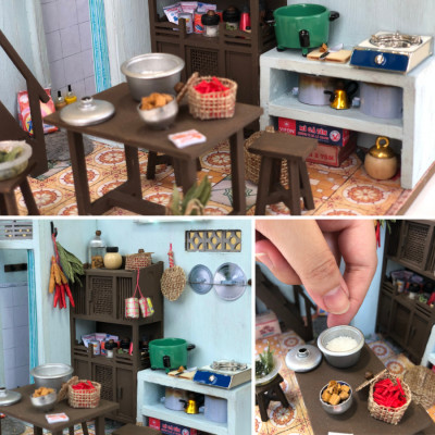 MÔ HÌNH TỰ LẮP RÁP DIY NHÀ SÀI GÒN XƯA - BẾP CỦA MẸ - TX02