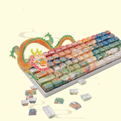 Bàn phím cơ không dây Newmen GM840 Pro (Rồng & Phượng ) KailhBox Hush V3/ Super Silent - Hàng Chính Hãng 