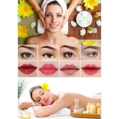 TRANH DÁN KÍNH 3D SPA, PHUN XĂM 70x100-FLSPA8- MOKOSA FL111 ÁNH DƯƠNG