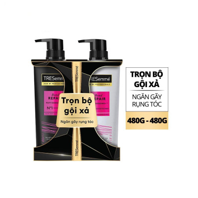 Combo Gội Xả Tresemmé Salon Rebond Dầu Gội 480g+ Dầu Xả 480g