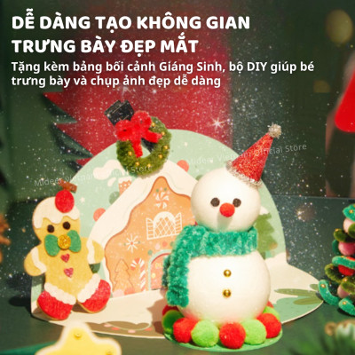 Kẽm nhung làm hoa cây thông trang trí giáng sinh cho bé DIY Noel Mideer Christmas Crafting