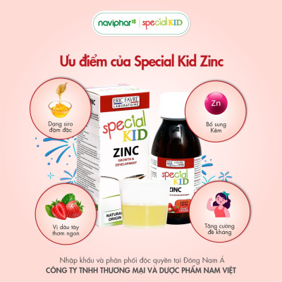 TPBVSK Special Kid Zinc - Bổ sung Kẽm cho cơ thể, hỗ trợ tăng cường sức đề kháng (125ml) [Siro – Nhập khẩu Pháp]