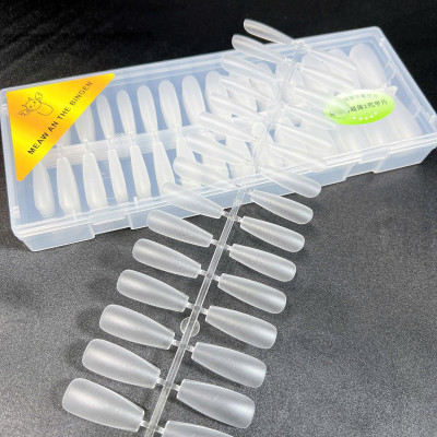 Móng Úp Nhám Chia Vạch 300 Móng Dạng Hộp Vỉ, Hộp Móng Có Vân Ngăn Rời Siêu Dài Có Vân Làm Nail Nữ Women