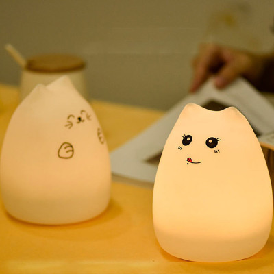 Đèn Ngủ Silicon Dẻo Hình Mèo