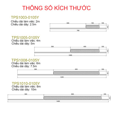 Dây hơi xoắn cỡ ống 6.5x10mm Chiyoda - Nhật Bản