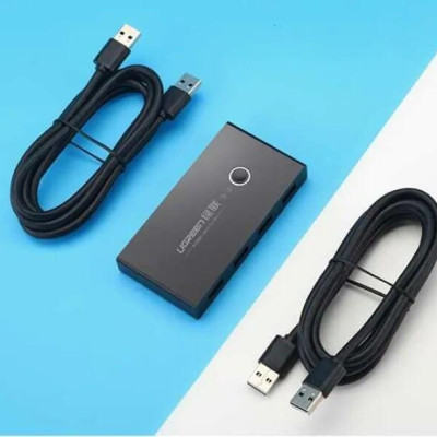 Ugreen UG30767US216TK Bộ chuyển mạch USB 2.0 gộp 4 thiết bị vào 2 máy tính cao cấp - HÀNG CHÍNH HÃNG