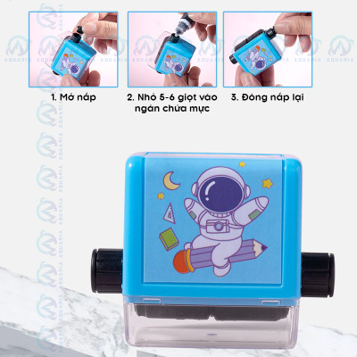 Con Lăn Tạo Phép Tính Cộng Trừ Tự Động Cho Học Sinh Tiện Lợi, Máy In Phép Tính Cầm Tay Cho Bé (Tặng Kèm Lọ Mực)