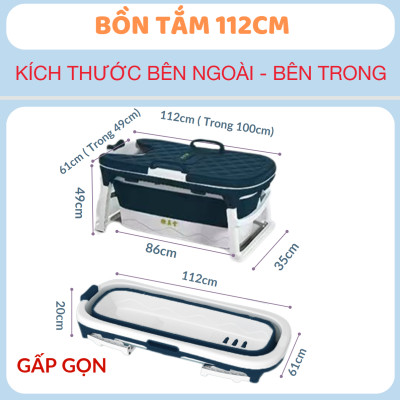 Bồn Tắm Gấp Gọn Đa Năng Legaxi, Dùng cho Trẻ Em, Người Lớn, Làm Bằng Chất Liệu PP và PTE Size 112cm