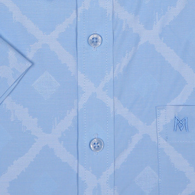 Áo sơ mi nam KHATOCO ngắn tay kẻ caro A1MN468T2-CNCR228-2411-N