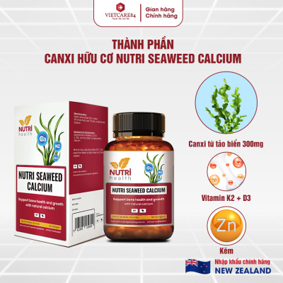 Bộ sản phẩm chăm sóc xương khớp: Viên Xương Khớp GO GLUCOSAMINE 1-A-DAY ; 2 Canxi hữu cơ New Zealand Nutri Seaweed Calcium