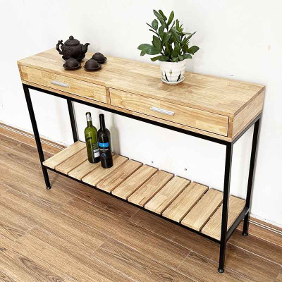 Bàn console 2 tầng có ngăn kéo gỗ khung sắt Juno sofa CSTCT045 120x30x80 cm nhiều màu lựa chọn