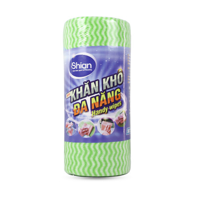 Khăn bếp đa năng cuộn 50 tờ Shian lau sạch đồ dùng bếp vệ sinh nhà cửa -Khăn đa năng