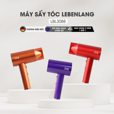 Máy sấy tóc Lebenlang LBL3088 công suất 2100W của Đức, chống xơ rối tóc bằng công nghệ ion - Hàng Chính Hãng