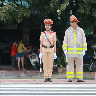 Áo Mưa Bộ (CSGT) Cảnh Sát Giao Thông, Có Phản Quang Trong Suốt