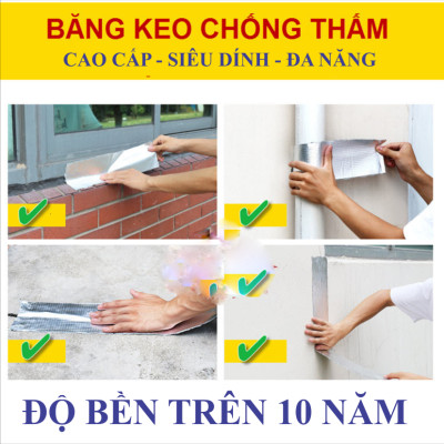 Băng keo chống thấm X2000 tường nhà, mái tôn dán bể nước ,.....đa năng trên mọi vật liệu