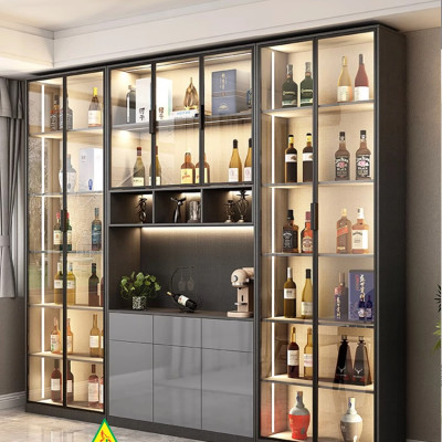 Tủ rượu cánh kính, tủ trưng bày rượu TRK404 - Nội thất lắp ráp Viễn Đông ADV