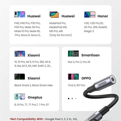 Ugreen UG80723AV167TK bộ chuyển đầu USB Type-C bẻ góc 90 độ ra 3.5mm Audio - HÀNG CHÍNH HÃNG