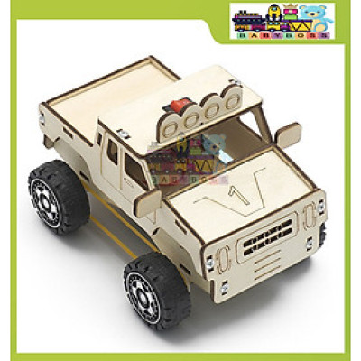 [Kèm Pin] Bộ Đồ Chơi Khoa Học Tự Làm Xe Địa Hình, Bộ Đồ Chơi Lắp Ghép STEM Mô Hình Xe Địa Hình , Bộ Đồ Chơi Gỗ Cao Cấp Khoa Học Tự Làm DIY Wood Steam