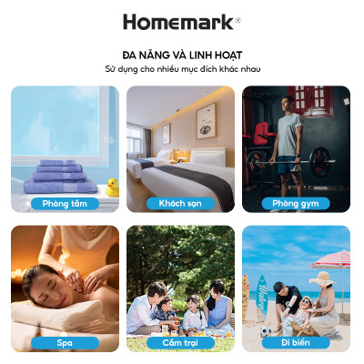 Khăn Tắm 100% Cotton Pakistan Cao Cấp Homemark - Siêu Dày, Mềm Mại, Không Phai Màu, Thấm Hút Tốt