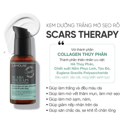 Serum giúp dưỡng trắng da, làm mờ sẹo và se khít lỗ chân lông Lá House Scars Therapy Concentrated 15ml/30ml
