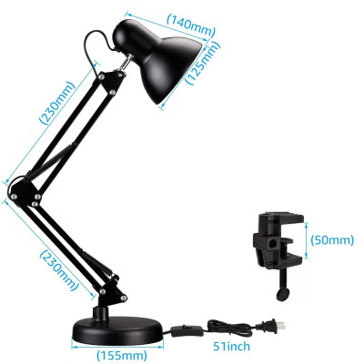 Đèn Để Bàn, Đèn Học Chống Cận Xoay 360 - Kèm Kẹp Bàn chống xê dịch và bóng đèn