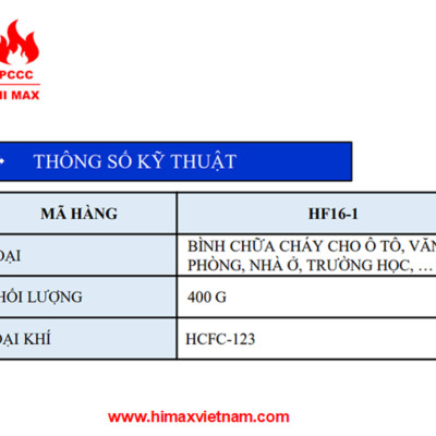 Bình chữa cháy mini hi max HF16-1