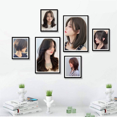 Tranh treo tường trang trí decor tiệm tóc nữ tranh có khung chắc chắn kèm đinh treo
