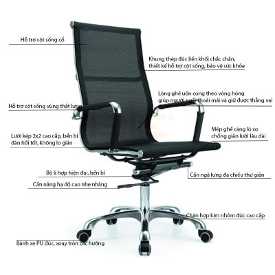 Bộ Bàn Rec-U Đen Và Ghế Đen IBIE IB16A