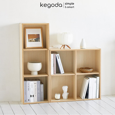 Tủ Sách 3 Ngăn Có Hậu Thiết Kế Dạng Đợt Di Động, Dễ Dàng Điều Chỉnh Thương Hiệu KEGODA KGD36
