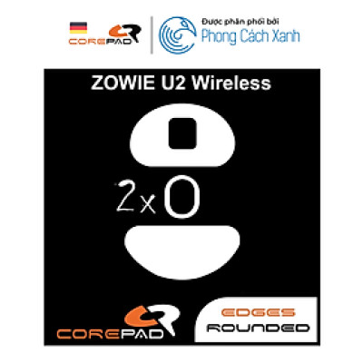 Feet chuột PTFE Corepad Skatez PRO Zowie U2 Wireless / FK2-DW / ZA13-DW / S2-DW (2 bộ) - Hàng Chính Hãng