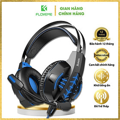 Tai nghe chụp đầu GAMING HOCO W102 - jack 3.5 Có Micro, Dây Chống Đứt, Dùng Được Cho Máy Tính Và Điện Thoại Đẹp Hay Bền - Hàng Chính Hãng
