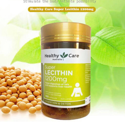 Viên uống tinh chất mầm đậu nành Healthy Care Super Lecithin mẫu mới Úc giúp giảm nám, tàn nhang, giúp da căng mọng, giảm khô hạn ở phụ nữ