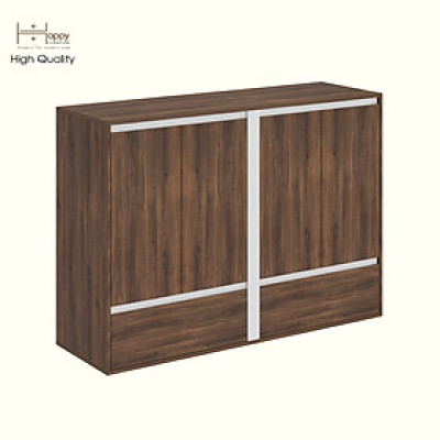 HAPPY FURNITURE , Tủ lưu trữ 4 cửa mở 2 ngăn kéo  , TCM_262 , 140cm x 45cm x 100cm DxRxC