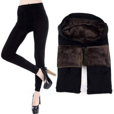 Quần vớ tất nữ freesize màu đen bên trong lót lông nỉ dày ấm giữ nhiệt tốt mùa thu đông - Quần legging dáng dài dẫm gót dễ dàng phối đồ cho người mặc vỏ tím xuất nhật - HÀNG LOẠI 1