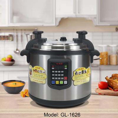Nồi áp suất Gali GL-1626, dung tích 17lít, Sử dụng hoàn hảo cho các nhà hàng, quán ăn, trường học, hàng chính hãng 100%, bảo hành 24 tháng Gali