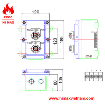Đèn giám sát bơm chống nổ hi max FOB-2