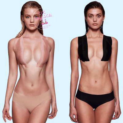 Miếng dán ngực nữ, cuộn băng keo dán ngực 5cm vô hình tiện dụng, tạo khe nâng đỡ vòng 1 chất liệu siêu dính - CCC157