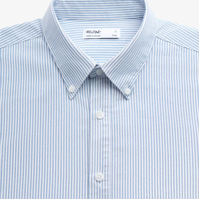 Áo sơ mi tay dài nam oxford kẻ sọc nhỏ. Form Fitted - RT 10S25SHL022 | ROUTINE CÀ MAU