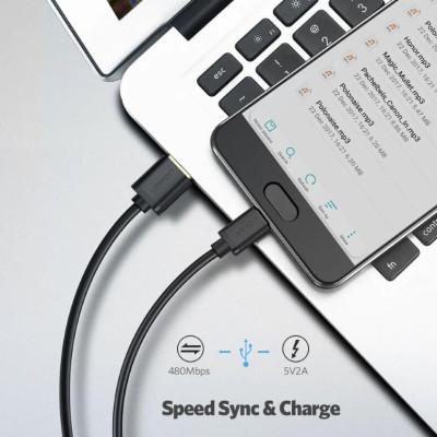 Ugreen UG30160US141TK 1.5M màu đen Dây USB 2.0 sang Type-C truyền dữ liệu và sạc - HÀNG CHÍNH HÃNG