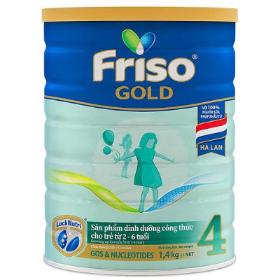 Combo 6 sữa Bột Friso Gold 4 1400g (Dành Cho Trẻ Từ 2 - 6 Tuổi)
