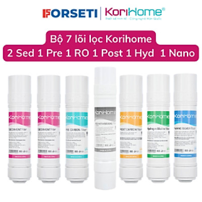 Combo 7 lõi lọc nước Korihome Hàng chính hãng dùng cho máy lọc nước Korihome WPK-902