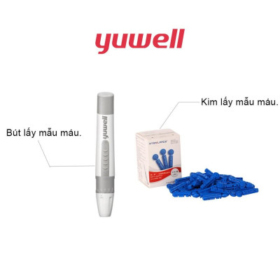 Bộ test 50 kim + 50 que thử đường huyết YUWELL dùng cho máy đo đường huyết Yuwell Accusure 710 chính hãng