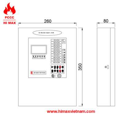 Trung tâm điều khiển báo cháy loại P 20 zone hi max HP5020