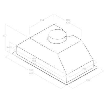 Máy hút mùi âm tủ Elica ERA size 52 - Xám - Hàng chính hãng