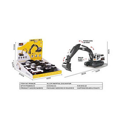 678 - 9010AZE Đồ chơi mô hình máy xúc quán tính chạy đà (KT 33.5x42x10.5cm) - 6pcs/Hộp