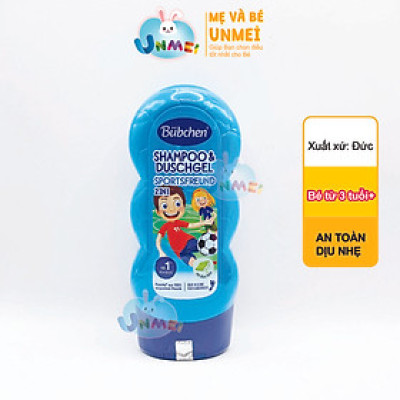 Sữa tăm gội Bubchen thể thao 230ml dành cho bé từ 3 tuổi trở lên