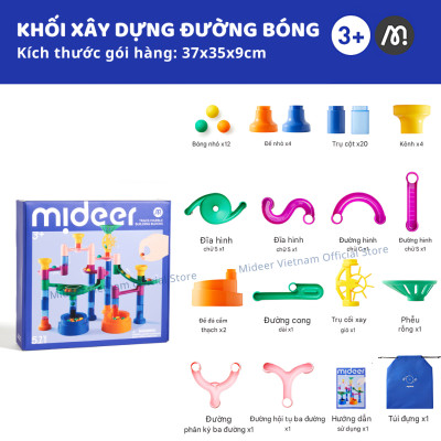 Đồ chơi lắp ráp mô hình đường bóng lăn Mideer Track Ball Blocks - Crossing the Maze