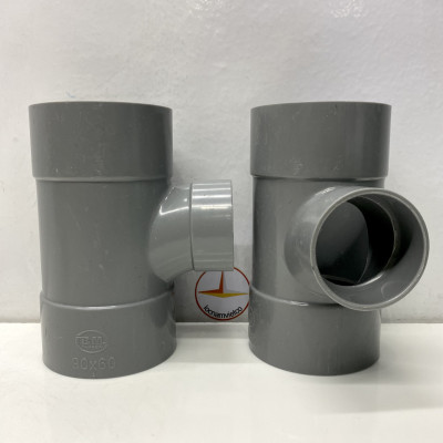 Tê cong 90 giảm 60 nhựa PVC Bình Minh _ TC90x60