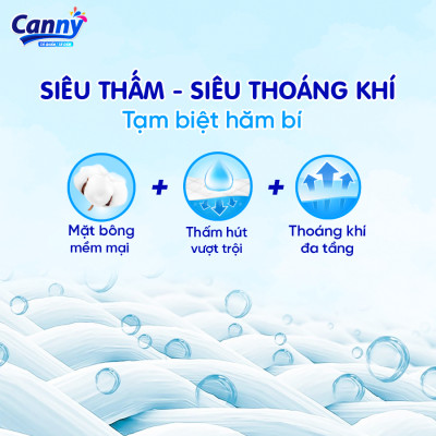 Combo 3 Tã/Bỉm Quần Người Lớn Canny Siêu Mềm, Siêu Thấm, Kháng Khuẩn, Tiết Kiệm Size M8/L7