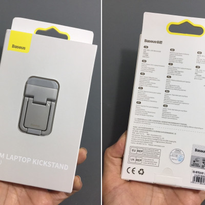Đế nâng laptop hỗ trợ tản nhiệt dạng xếp dán thân máy Baseus SLIM KICKSTAND - Hàng chính hãng